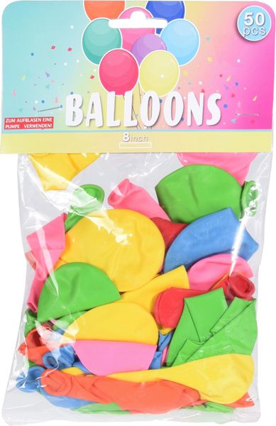 Balóny farebné 50ks mix