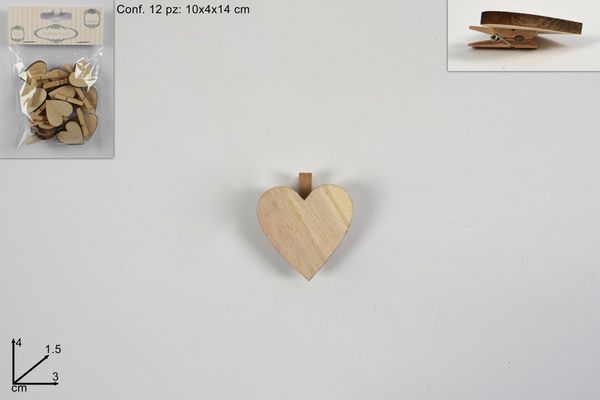 Srdce 3cm drevo 12ks