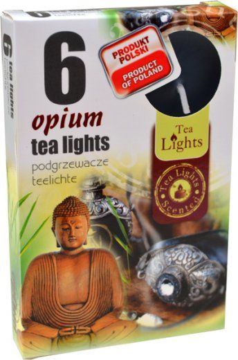 Sviečky čaj.6ks ópium